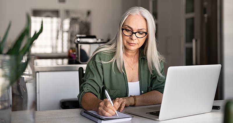 Woman studying